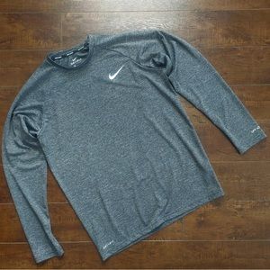 Nike Swim Hydroguard Rashguard Shirt Heather
Gray Size Small